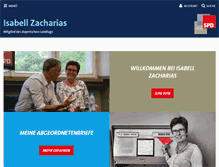 Tablet Screenshot of isabell-zacharias.de